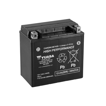 Yuasa Batteri YTX14H-BS (CP) Inkl syra