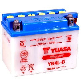 YUASA Batteri YB4L-B (CP) Inkl. Syra,  Längd 12,10, Bredd 7,10, Höjd 9,30