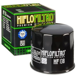 HIFLO Oljefilter HF138, Artic Cat, Aprila, Cagiva, Suzuki, Kawasaki, Kymco